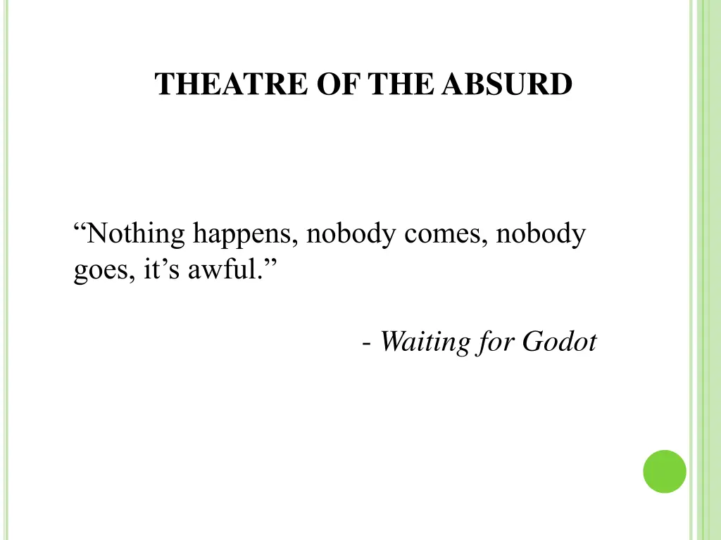 theatre of the absurd 2