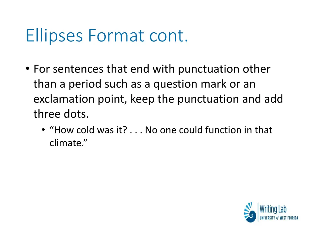 ellipses format cont