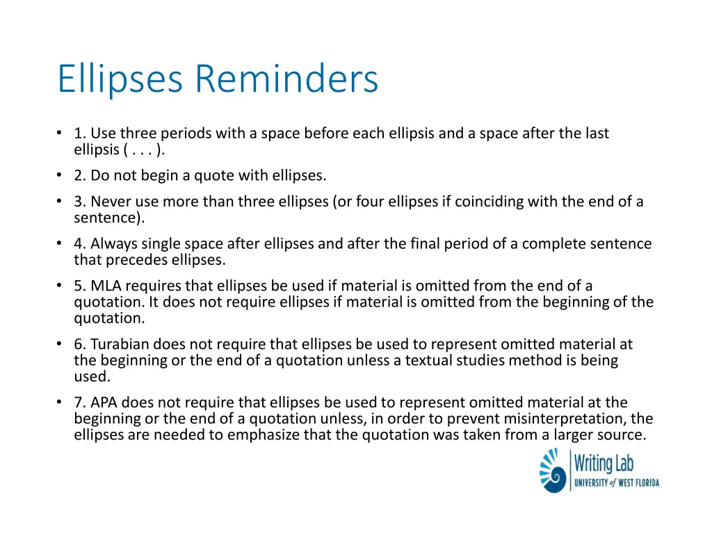 ellipses reminders