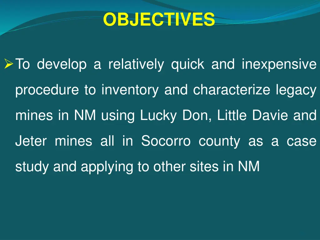 objectives