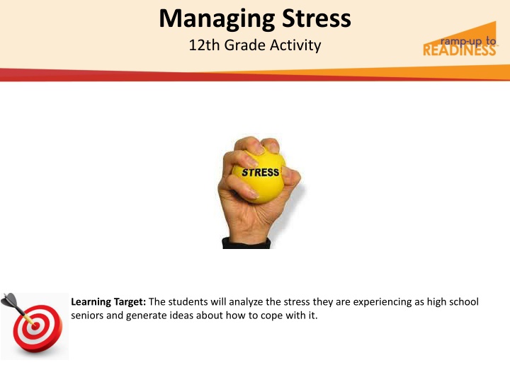 managing stress 12th grade activity