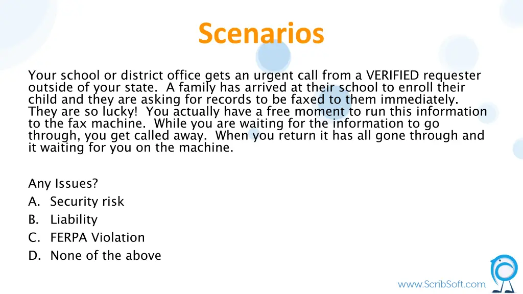 scenarios 1