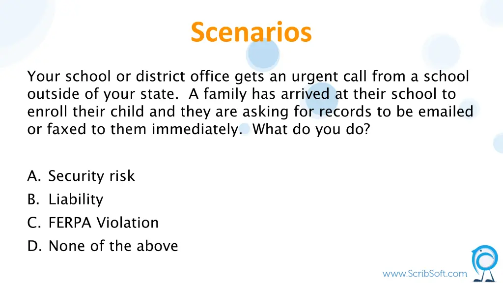 scenarios