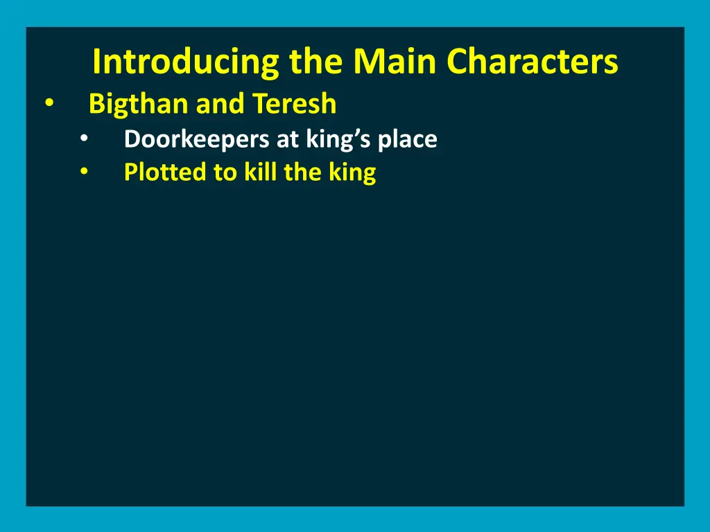 introducing the main characters bigthan 1