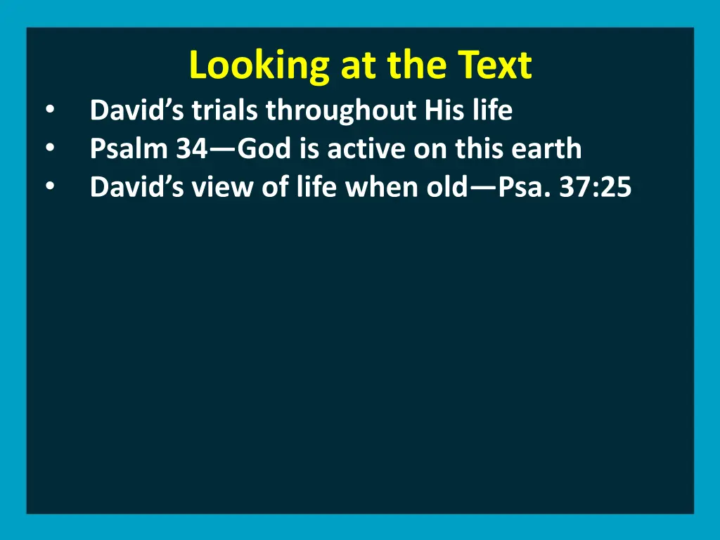 looking at the text david s trials throughout 1