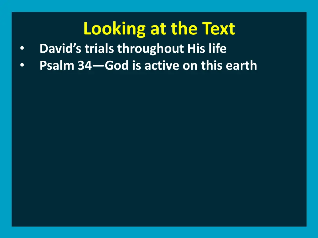 looking at the text david s trials throughout