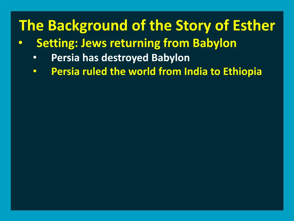 the background of the story of esther setting 2