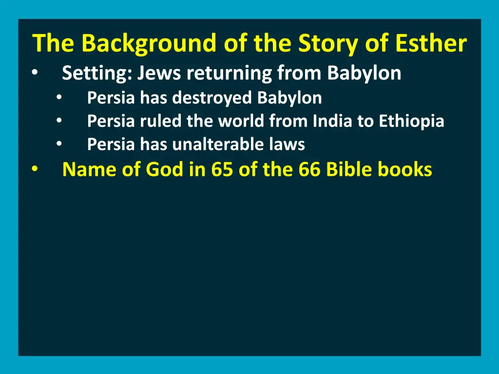 the background of the story of esther setting 4