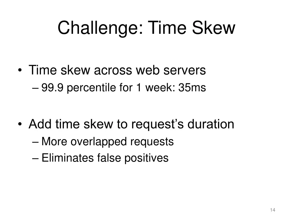 challenge time skew