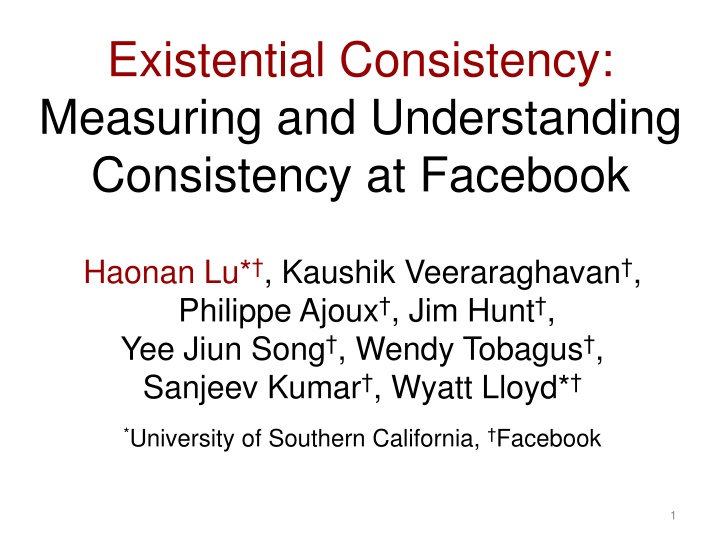 existential consistency measuring