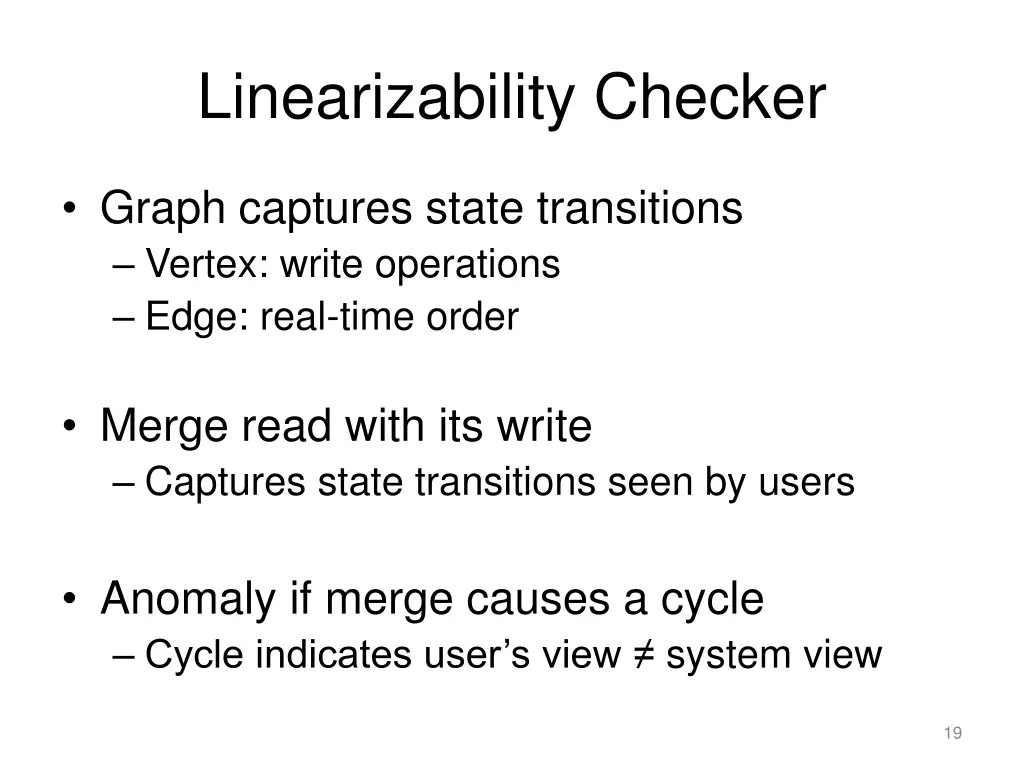 linearizability checker