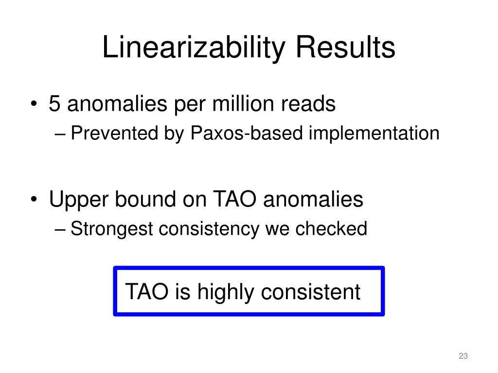 linearizability results