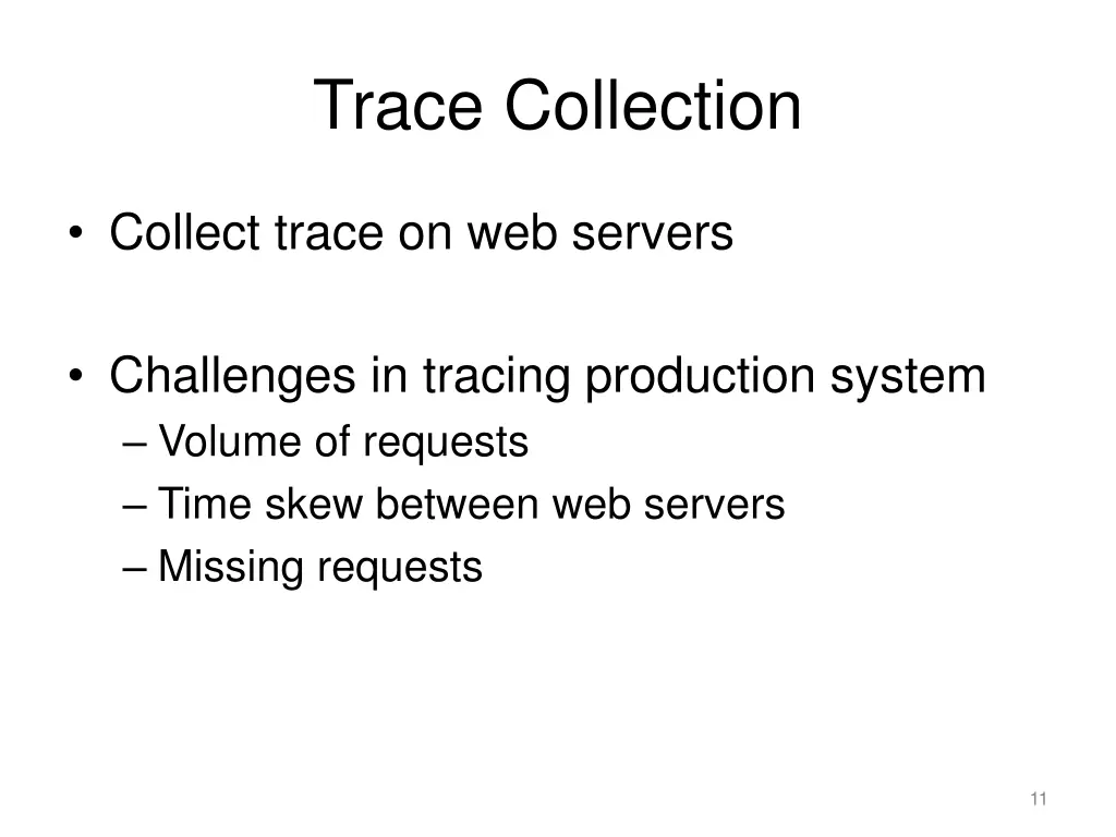 trace collection