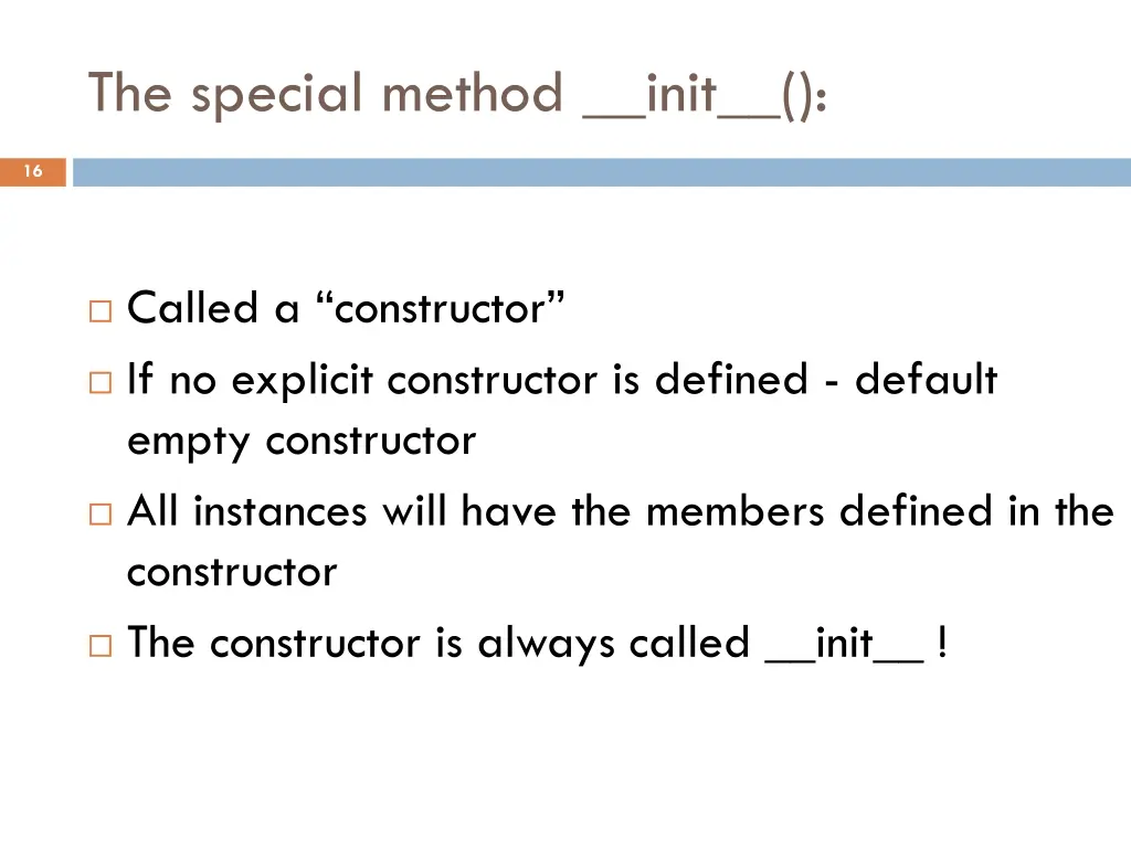 the special method init 1