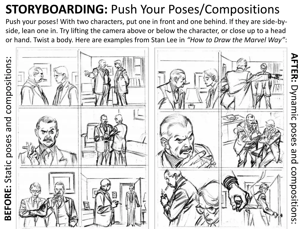 storyboarding push your poses compositions push