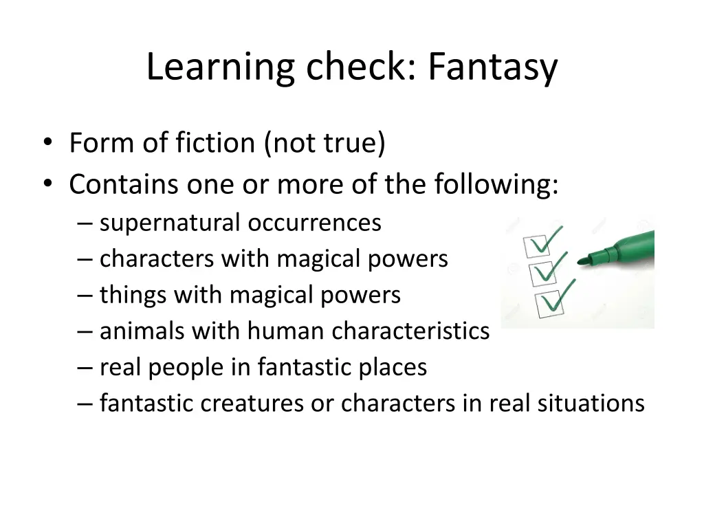 learning check fantasy