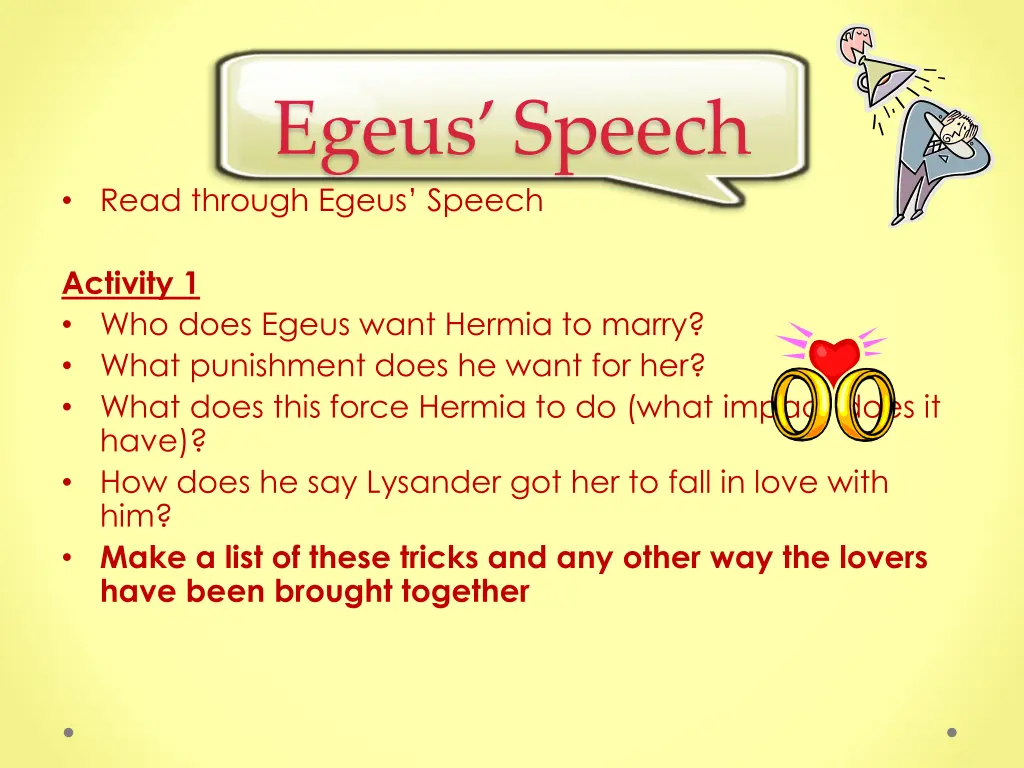 egeus speech read through egeus speech