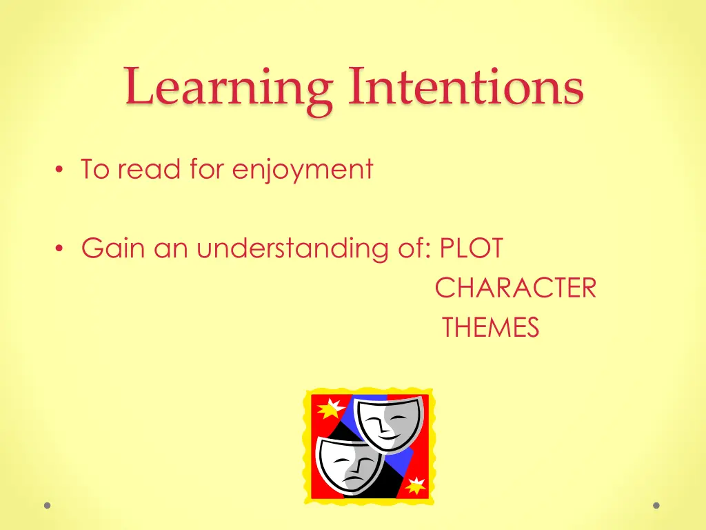 learning intentions