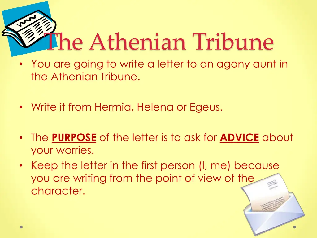 the athenian tribune you are going to write