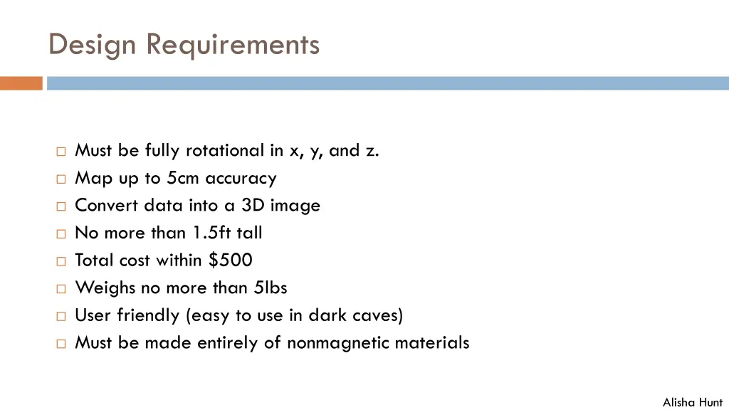 design requirements