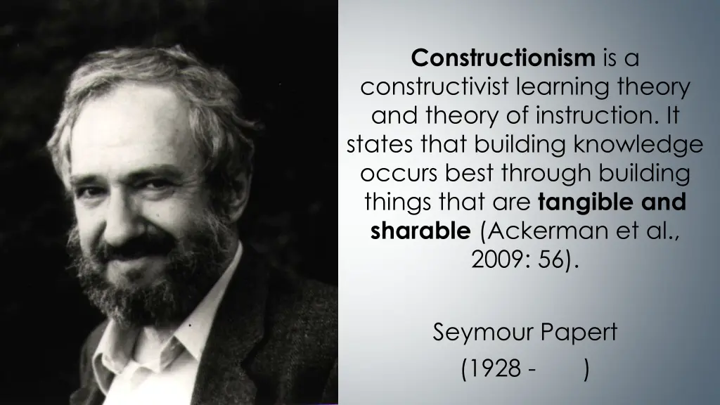 constructionism is a constructivist learning