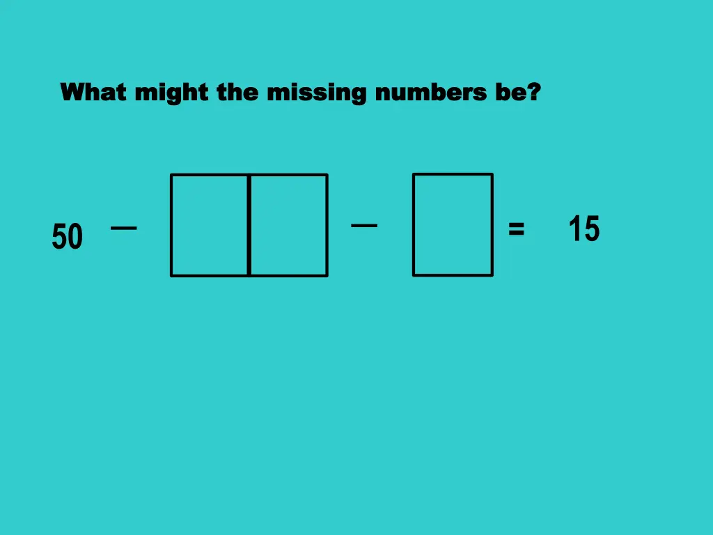 what might the missing numbers be what might