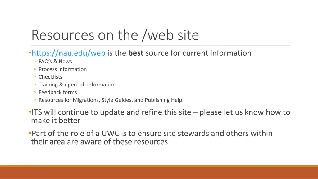 resources on the web site https