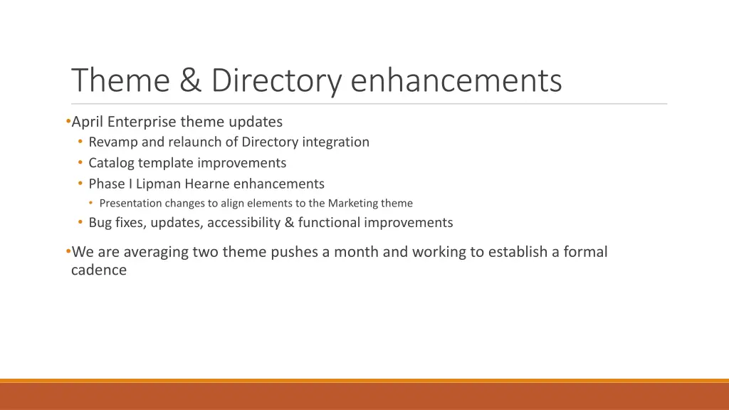 theme directory enhancements