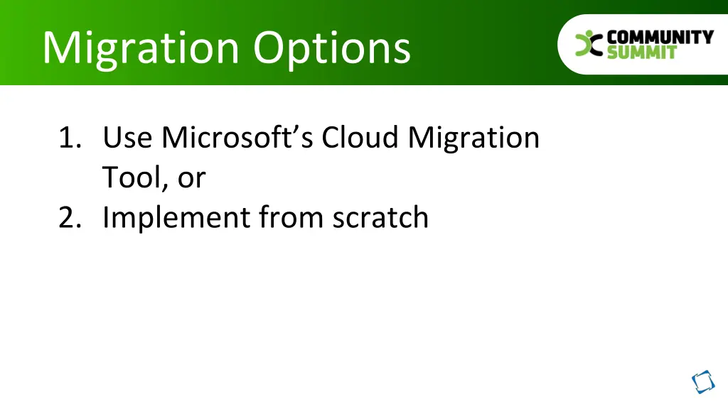 migration options