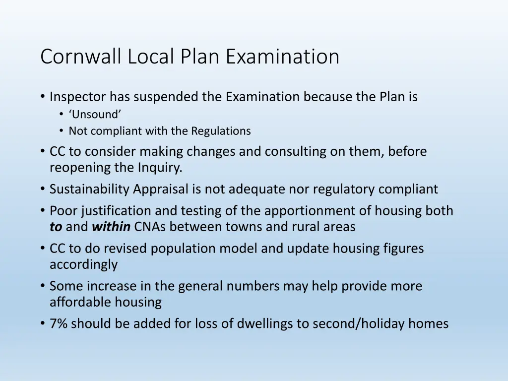 cornwall local plan examination