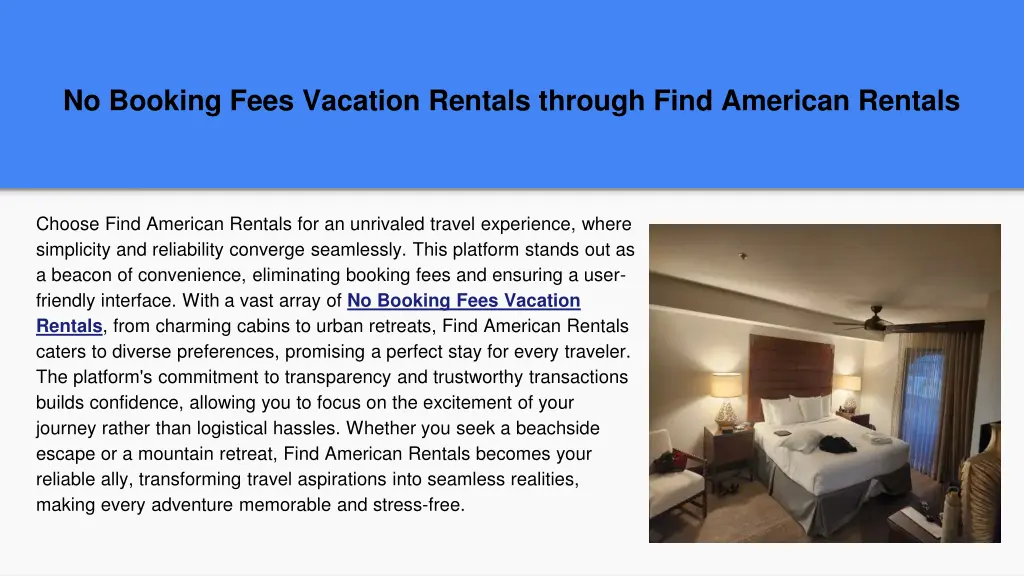 no booking fees vacation rentals through find