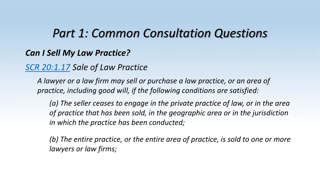 part 1 common consultation questions 3