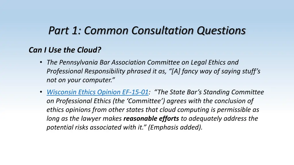 part 1 common consultation questions 4