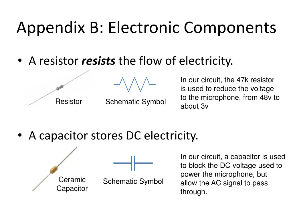 appendix b electronic components