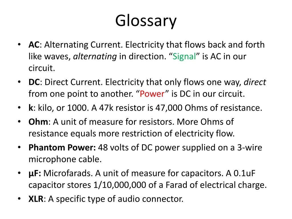 glossary