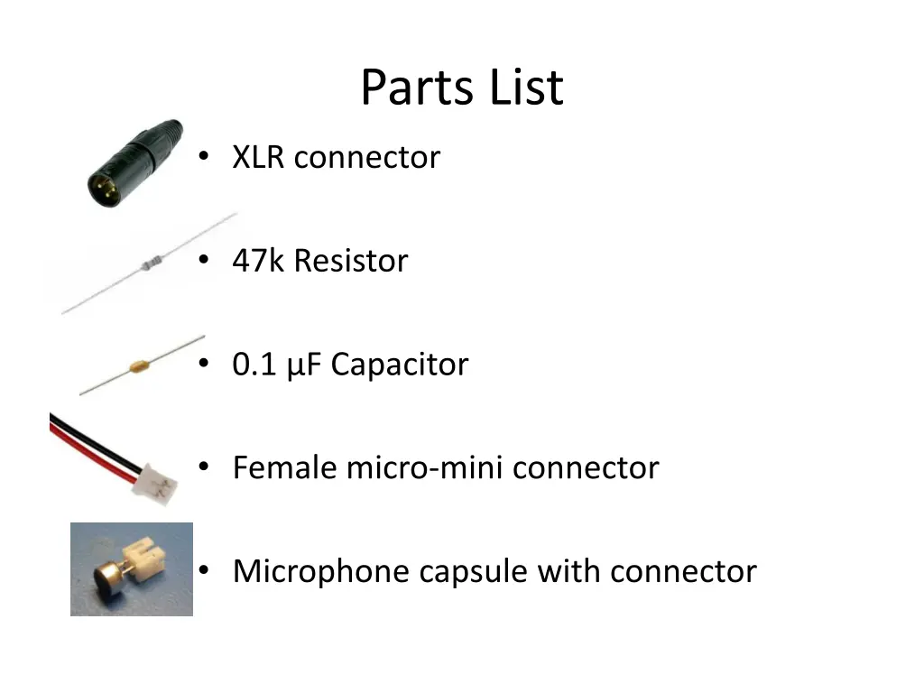 parts list