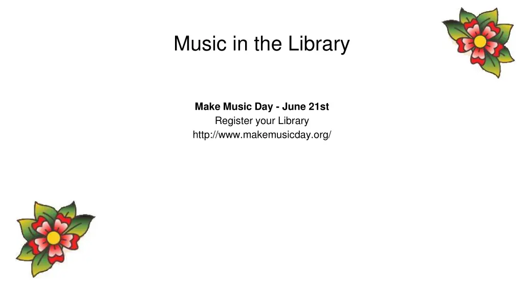 music in the library 1