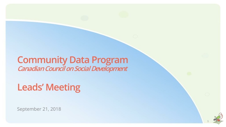 community data program canadian council on social