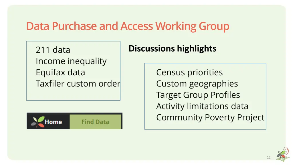 data purchase and access working group 1