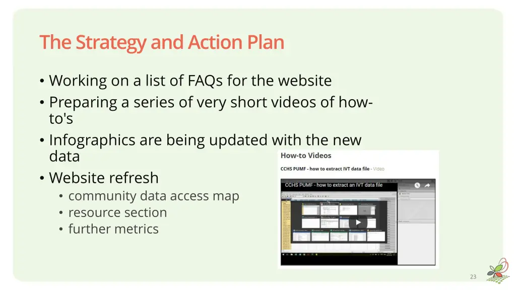 the strategy and action plan