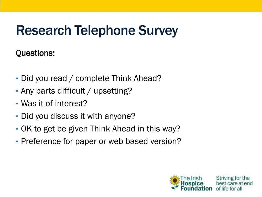 research telephone survey