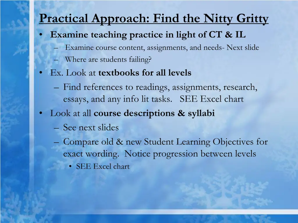 practical approach find the nitty gritty examine