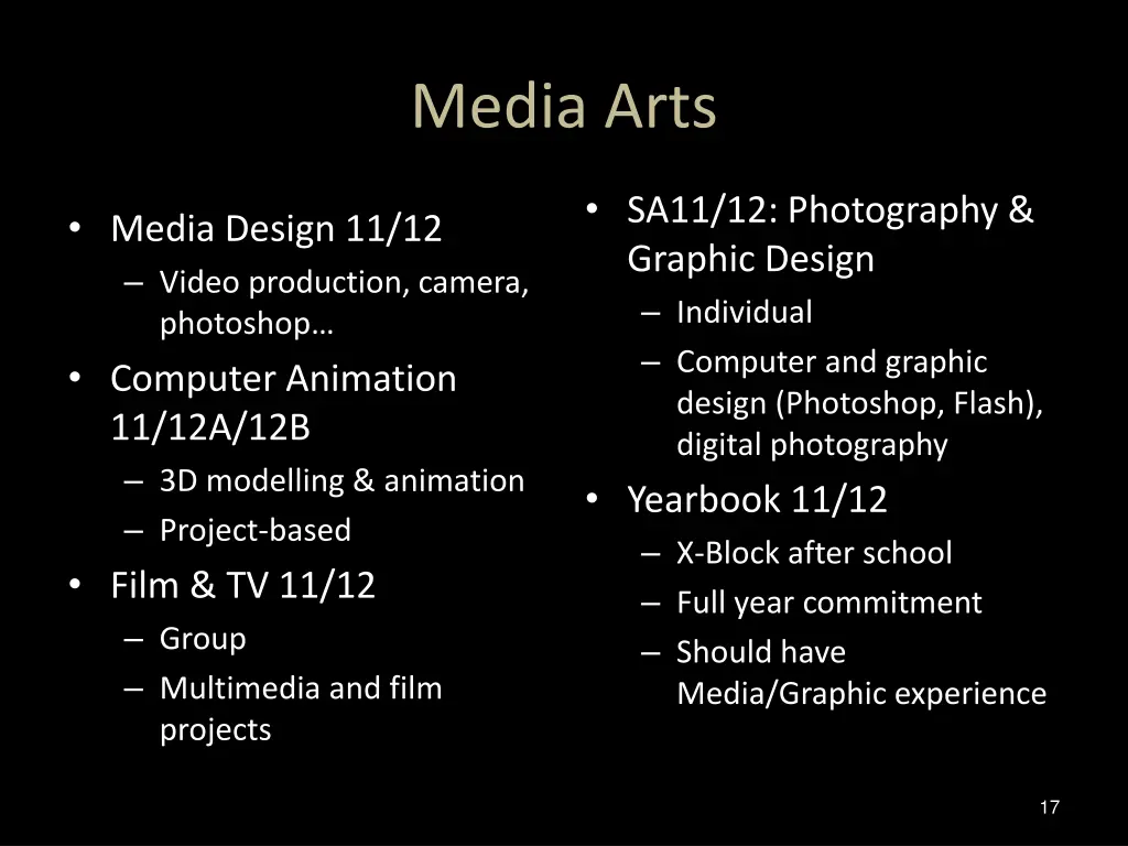 media arts