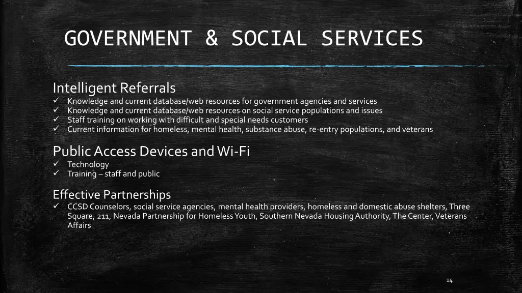 government social services