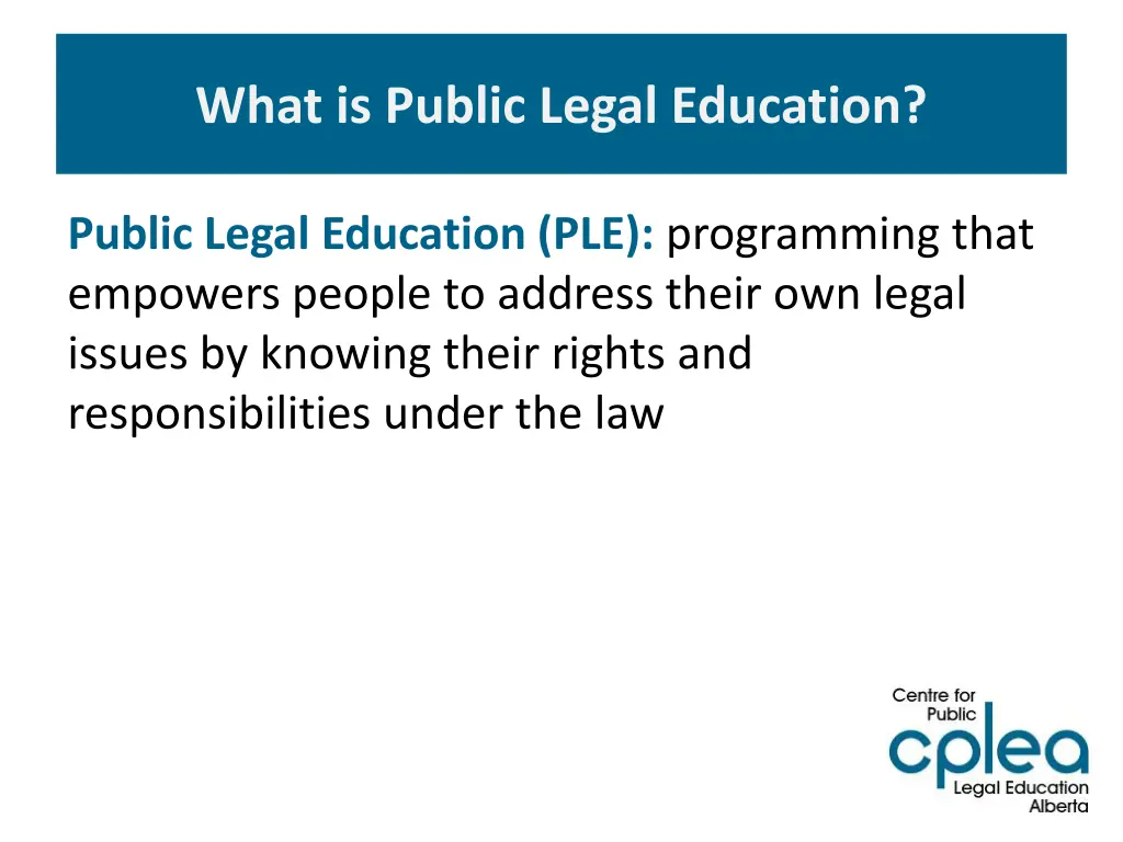 what is public legal education