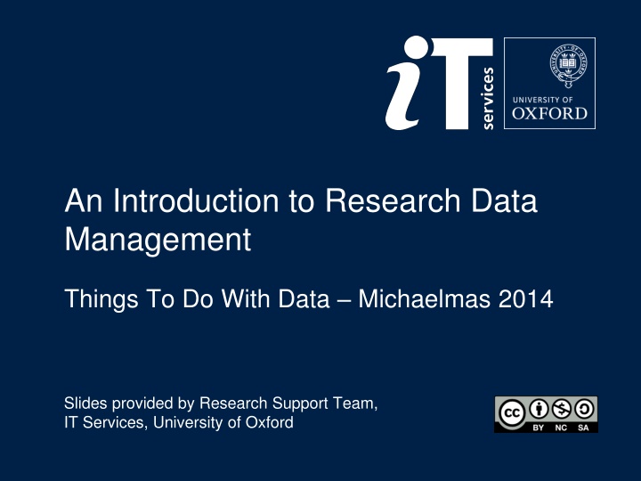 an introduction to research data management