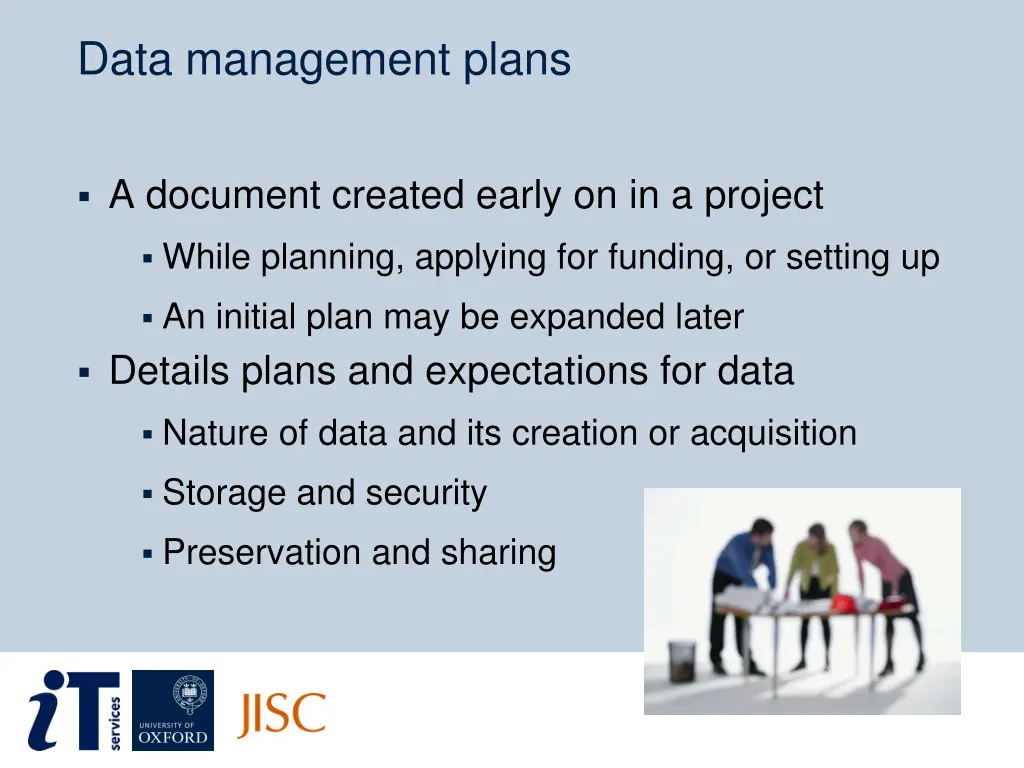 data management plans