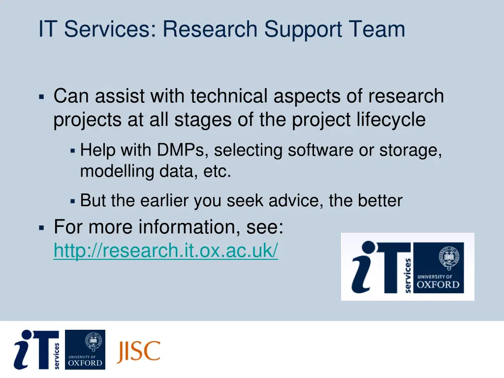 it services research support team