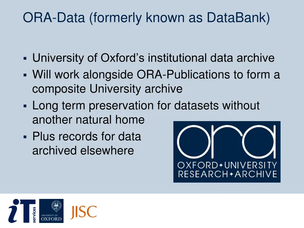 ora data formerly known as databank