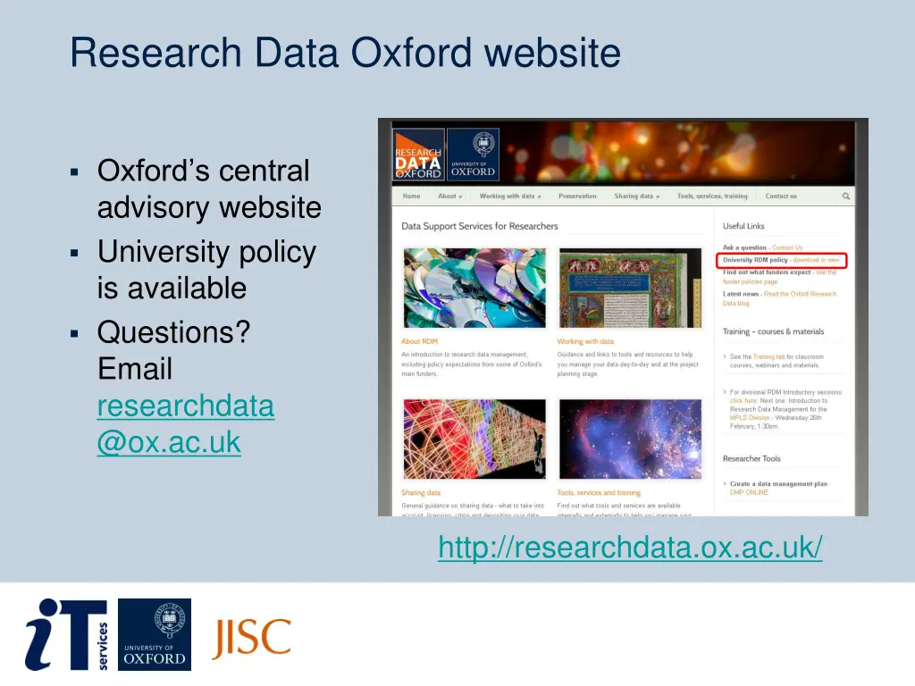 research data oxford website